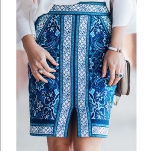 Loft stained glass pencil skirt barely worn size 4